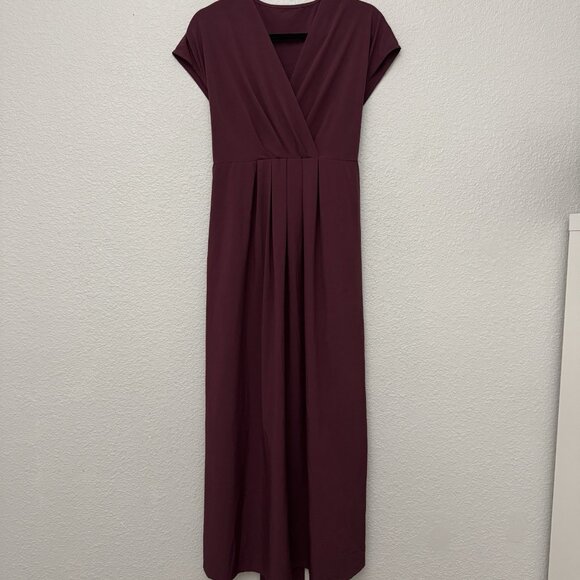 Halara Dress Medium Breezeful V-Neck Short Sleeve Pockets Tie Back Quick Dry - Picture 2 of 13